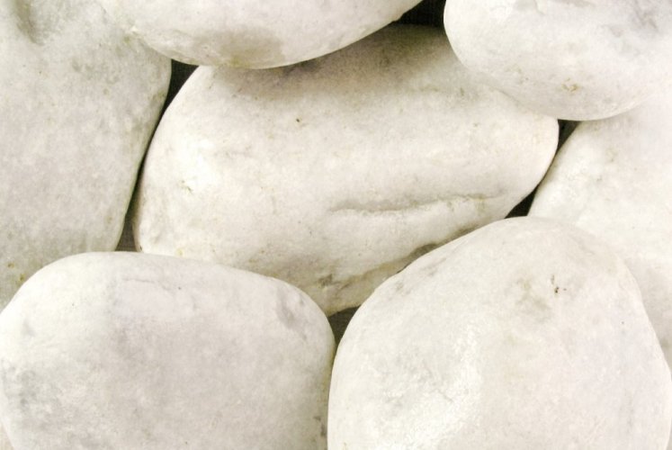 Mramorový oblázek, Kararská bílá, více frakcí - Frakce: 100-300 mm, 1 Kg