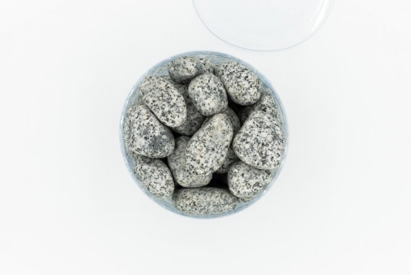 Granitový oblázek, Sůl a pepř 25-50 mm, dóza 1,5l (cca 2kg)