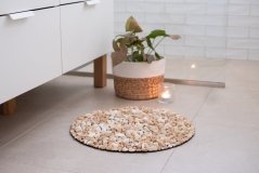 Masážní kamenná deska, Siena žlutá, průměr 50 cm