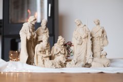 Velký  Betlém  z pískovce - 10 figur