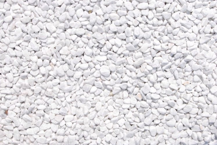 Mramorový oblázek, Kararská bílá, více frakcí - Frakce: 5-12 mm, 1 tuna