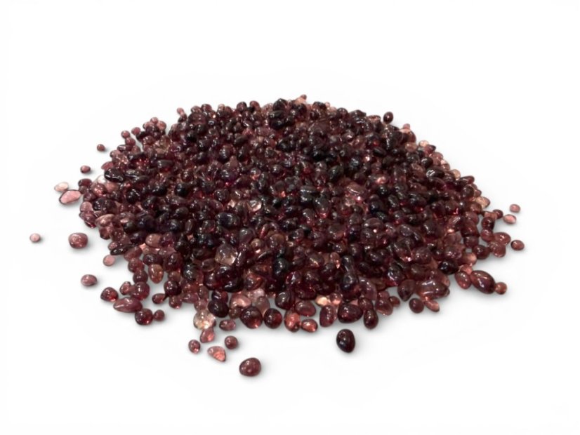 Skleněný oblázek, fialová 3-6 mm, dóza 0,7 l (cca 1kg)