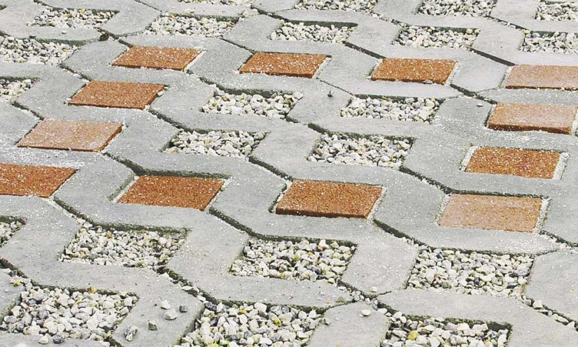 Výplňová kostka do zatravňovací dlažby, více barev, 7,8x7,8x8cm, Ks - Barva výplňové kostky: Cihlově červená