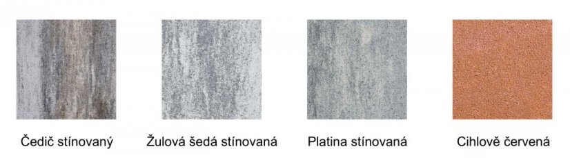 Betonová dlažba pásková Sigma, žulová šedá stínovaná, 23,8x7,8x8 cm, více barev