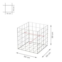 Gabionový koš 10x10, bez víka, různé rozměry