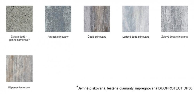 Betonová kombinovaná dlažba Arret Š20, 6/8 cm, více barev