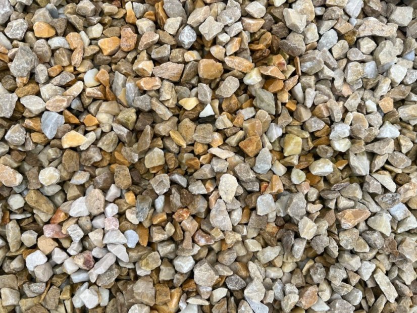 Mramorová drť, Zlatá okrová, více frakcí - Frakce: 8-12 mm, 25 Kg