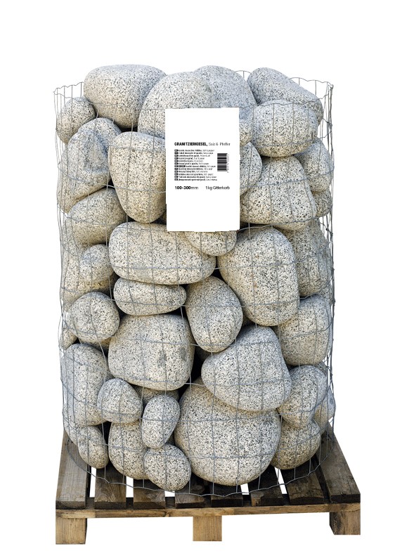 Granitový dekorační oblázek, Sůl a pepř 100-300 mm, Kg