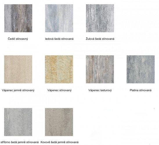 Betonová velká podlahová deska Largo, 59,8x39,8x5 cm, více barev - Barva: ledově šedá stínovaná
