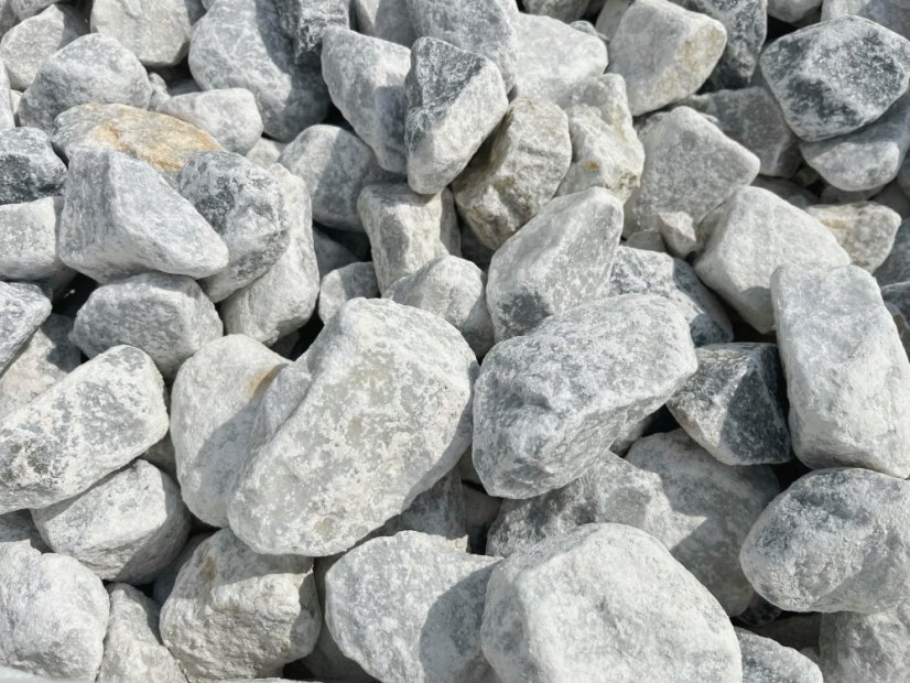 Mramorové zlomky, Obláčkově bílá, 50-100 mm Mramorové zlomky, Obláčkově bílá, 50-100 mm