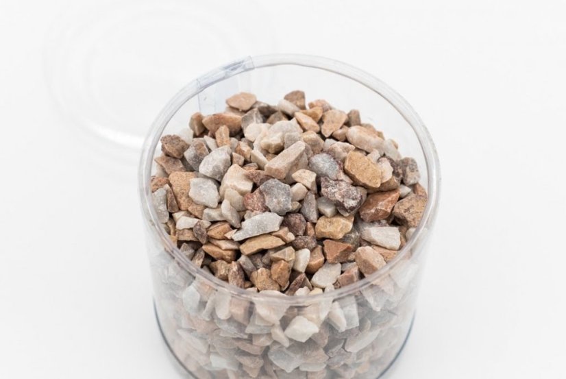 Mramorová drť, Zlatá okrová 08-12 mm, dóza 0,4l (cca 0,4kg)