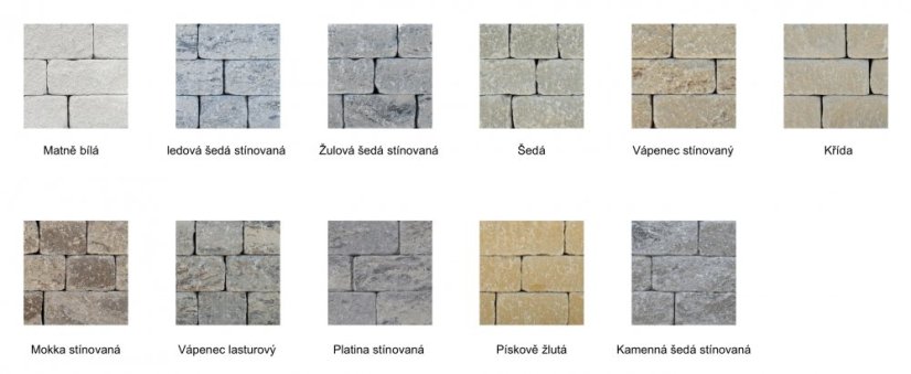 Betonový zdící kvádr Gutshof ŠM16, bosovaný, 15cm, více barev