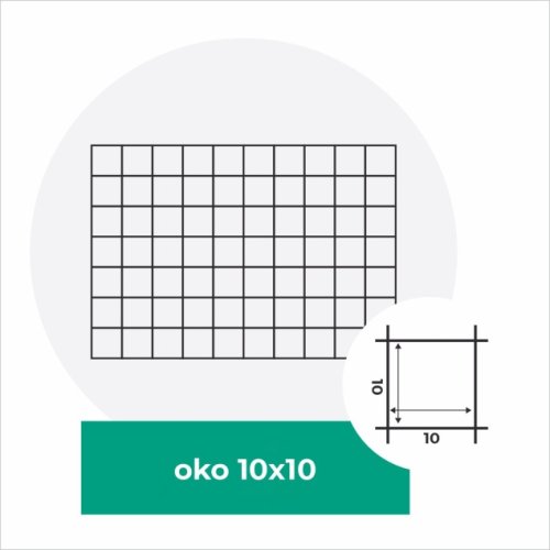 Gabionový sítě s oky 10x10 cm, více rozměrů
