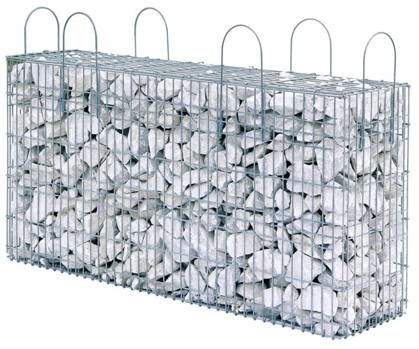 Gabion koš plněný - Oblačně bílá 200x50x100