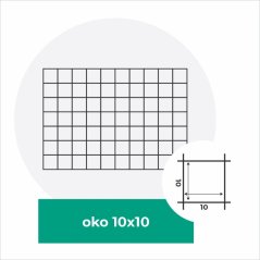 Gabionový sítě s oky 10x10 cm, více rozměrů