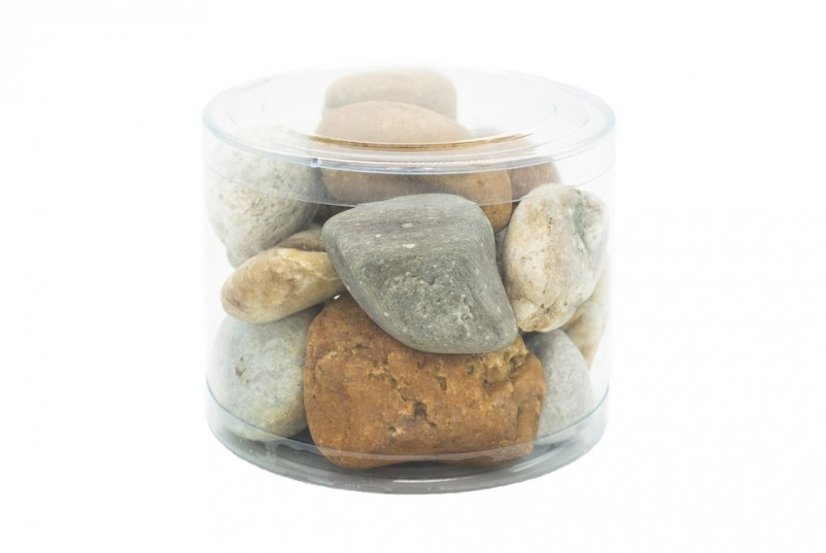 Říční štěrk, Pestrý 32-50 mm, dóza 1,5l (cca 2kg)