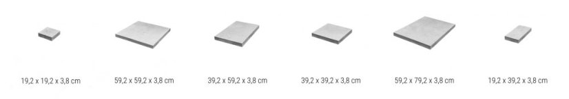 Betonová deska Cavita, krémová stínovaná, 3,8 cm