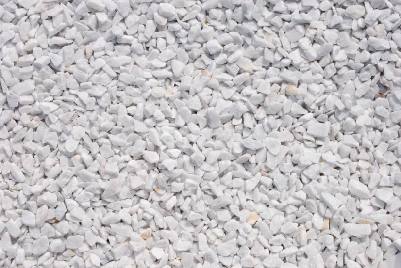Mramorová drť, Kararská bílá, více frakcí - Frakce: 9-12 mm, 1 tuna