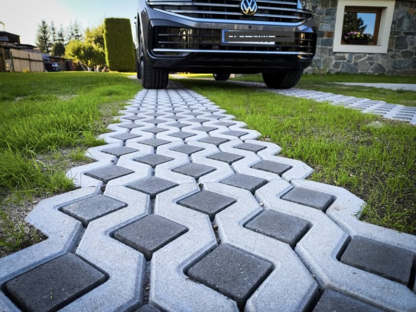 Betonová dlažba kostka Sigma, 7,8x7,8x8 cm, více barev - Provedení Sigma: Cihlově červená