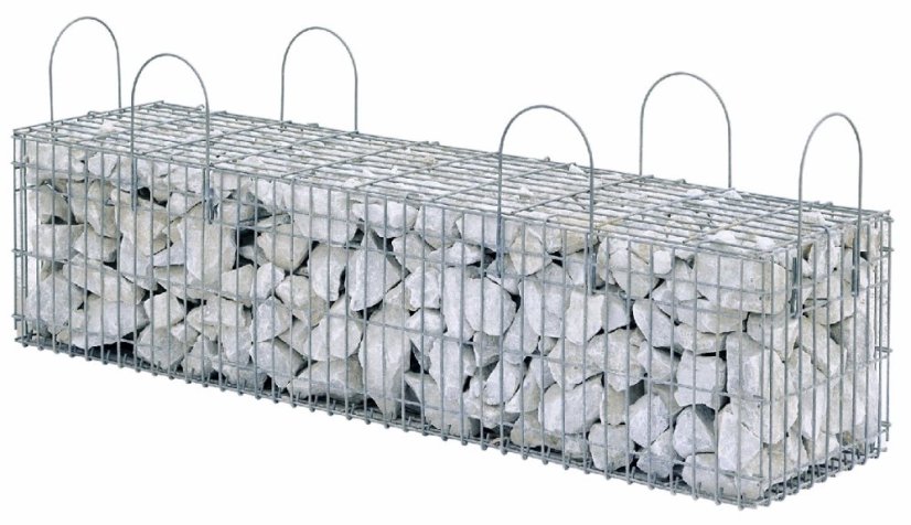 Gabion koš plněný - Oblačně bílá 200x50x50