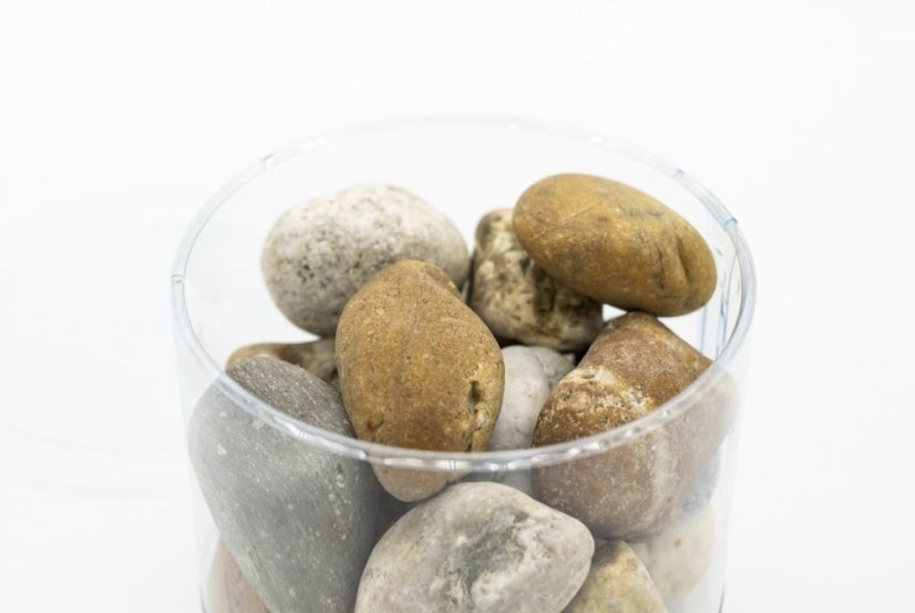 Říční štěrk, Pestrý 32-50 mm, dóza 1,5l (cca 2kg)