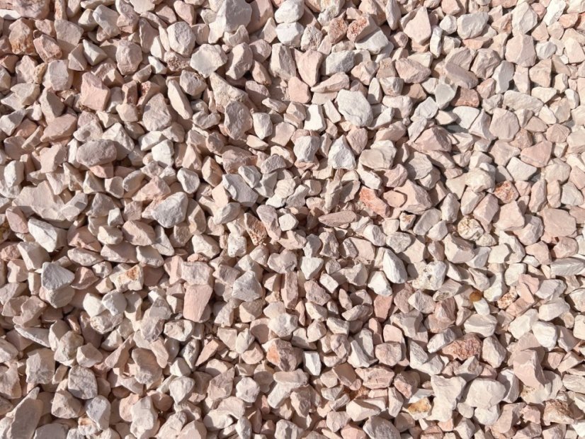 Mramorová drť, Korálová růžová, 25kg, více frakcí - Frakce: 16-22 mm