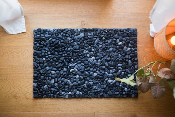 Masážní kamenná deska, Ebano černá, více velikostí - Velikost desky: 80x50