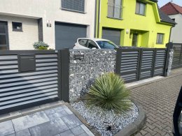 realizace gabionového plotu Brno-Slatina 3
