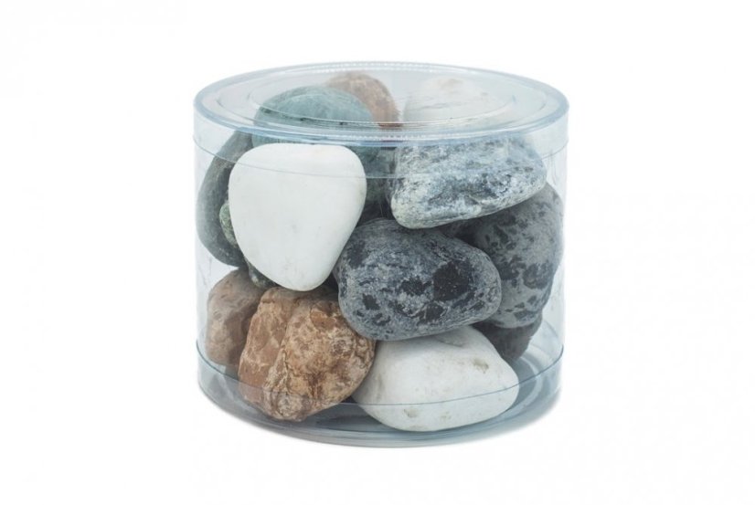 Mix okrasných kamenů 30-60mm, dóza 1,5l (cca 2kg)