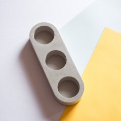 Betonový svícen velký na 3 čajové svíčky, více variant
