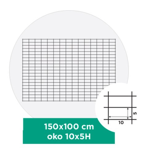 Gabionový sítě s oky 10x5 cm, více rozměrů - Rozměry sítě: 150x100