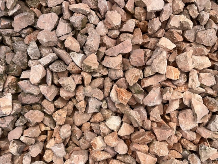 Mramorová drť, veronská červená, více frakcí - Frakce: 16-22 mm, 25 Kg