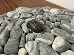 Masážní kamenná deska  - dětská, mramor Andělský, kruh průměr 27 cm