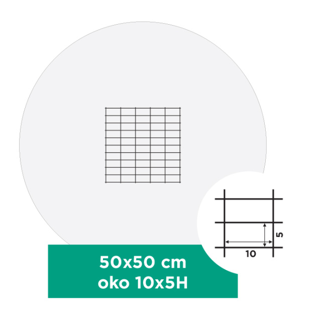 Gabionový sítě s oky 10x5 cm, více rozměrů - Rozměry sítě: 50x50