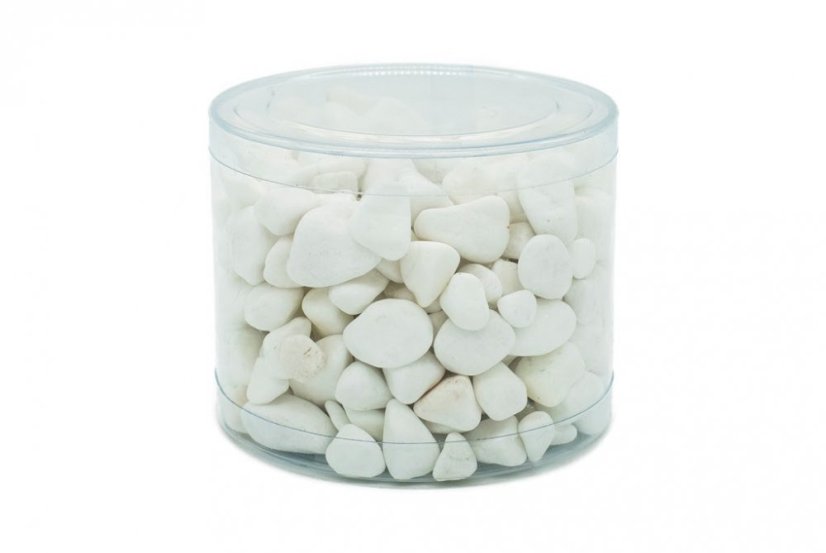 Mramorový oblázek, Thassoská bílá 15-25 mm, dóza 1,5l (cca 2kg)