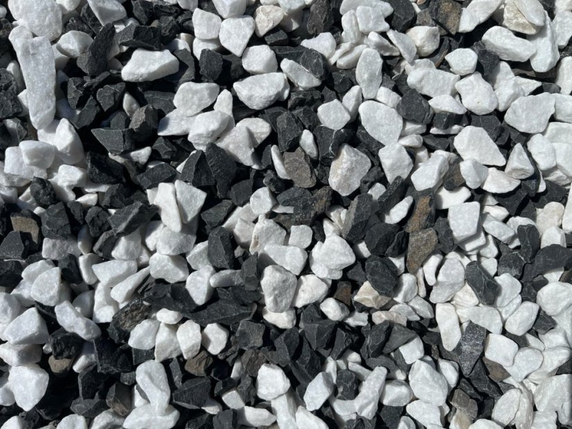 Mramorová drť, Mix Panda, 1500kg (bag), více frakcí