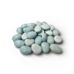 Skleněný oblázek, matně modrý 20-30mm, dóza 1,5 l (cca 2,5kg)