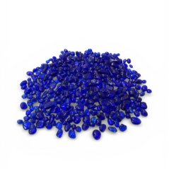 Skleněný oblázek, modrá 6-9 mm, dóza 0,7 l (cca 1kg)