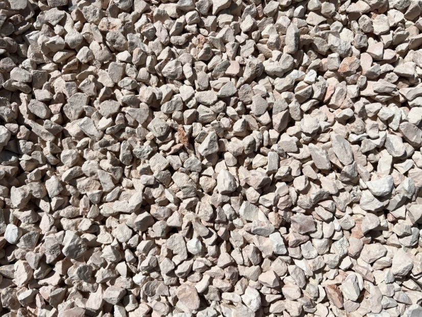 Mramorová drť, Korálová růžová, 25kg, více frakcí - Frakce: 8-12 mm