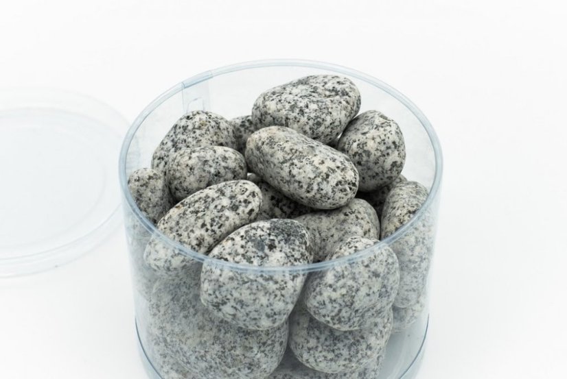 Granitový oblázek, Sůl a pepř 25-50 mm, dóza 1,5l (cca 2kg)