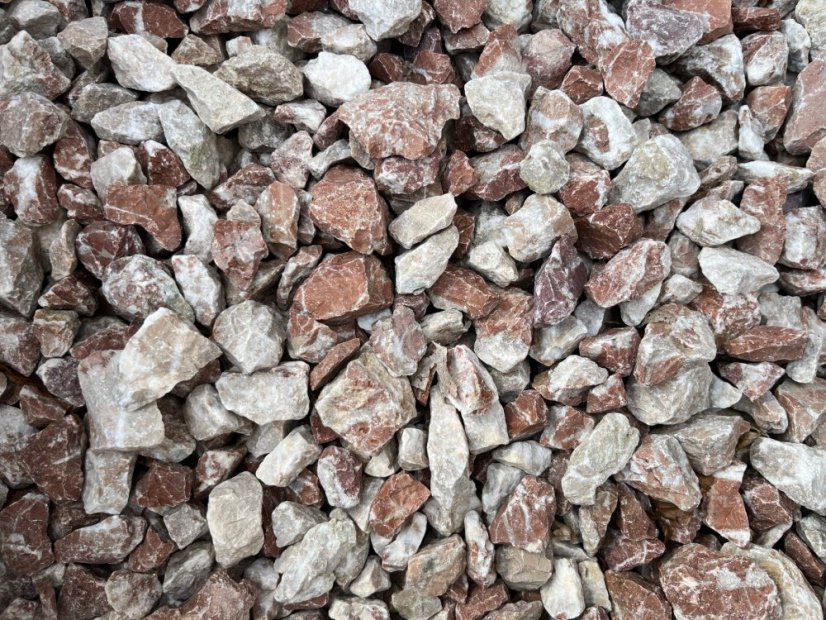 Mramorová drť, Krémová-růžová, 16-32 mm Mramorová drť, Krémová-růžová, 16-32 mm