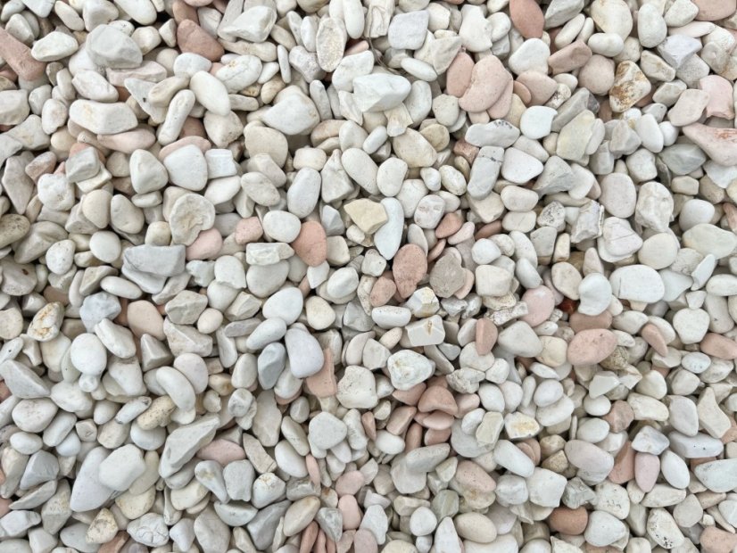 Říční štěrk, Jahoda-vanilka, 25kg, 07-15 mm, více variant - Varianta: 07-15 mm, 25 kg