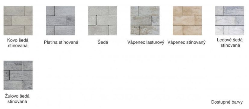 Betonová plotová a zdící tvárnice Classic, 1/2 kvádr, 19,7x20x16cm, více barev