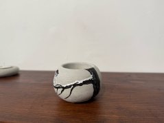 Betonový svícen VENI PURE  kulatý malý malovaný, více variant
