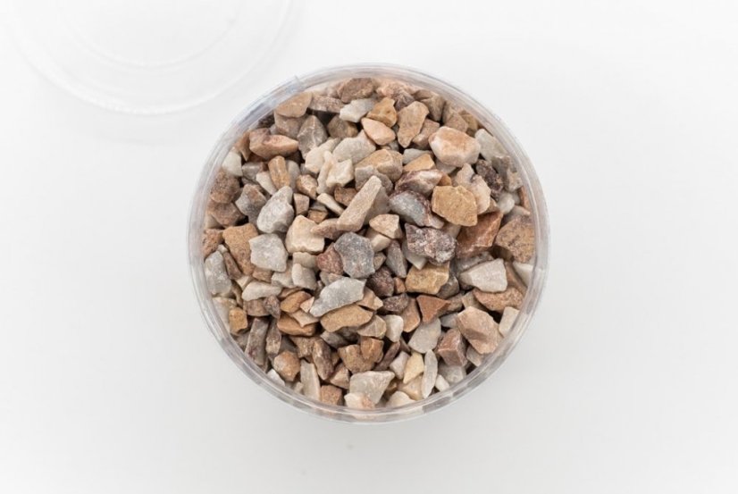 Mramorová drť, Zlatá okrová 08-12 mm, dóza 0,4l (cca 0,4kg)