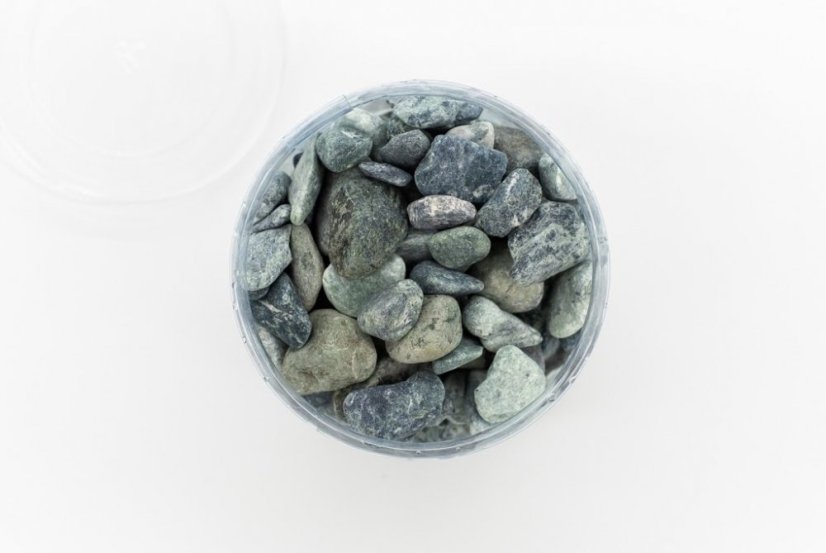 Mramorový oblázek, Alpská zelená|7-15 mm, dóza 0,4l (cca 0,3kg)