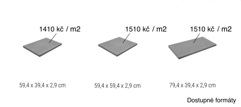 Betonová deska LIV29, více barev a rozměrů - Barva LIV29: Kovově šedá