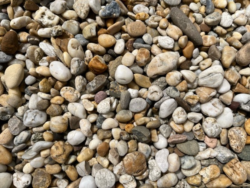 Říční štěrk, Pestrý, více frakcí - Frakce: 16-32 mm, 25 Kg