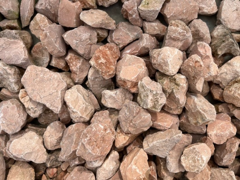 Mramorová drť, veronská červená, více frakcí - Frakce: 25-50 mm, 1 tuna