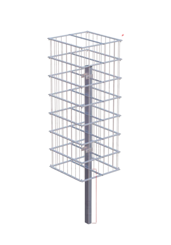 Gabionový sloupek PREMIUM, více rozměrů - Rozměry sloupků premium: výška 220-240cm/šířka 20-40cm/délka 20-55cm